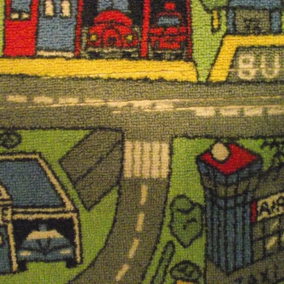 BOYS ROOM TOWN & ROADS AREA RUG - Picture 6 of 7